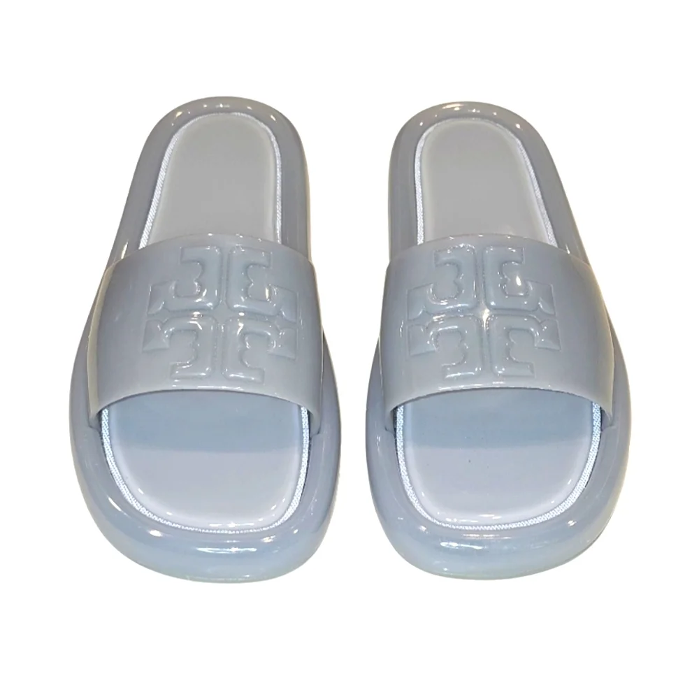 Tory Burch Light Blue Bubble Jelly Slide Sandals - Picture 2 of 8